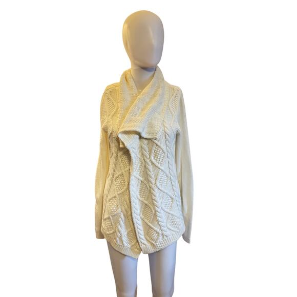 Cabi Women’s Small Beige 100% Cotton Cardigan Sweater - Picture 1 of 7